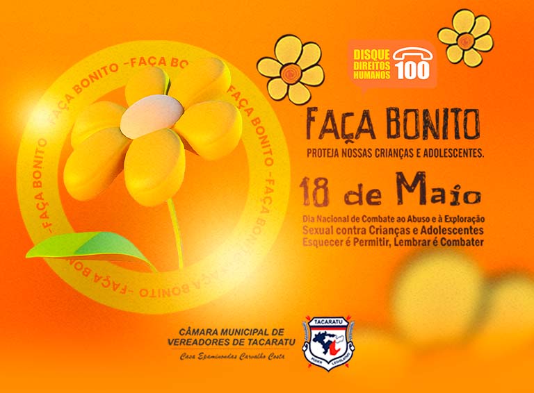 18 de Maio - Faça Bonito Proteja Nossas Crianças e Adolescentes