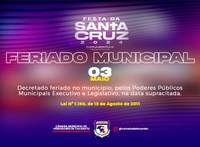 Feriado 03 de Maio - Dia de Santa Cruz - Caraibeiras - PE