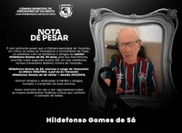 NOTA DE PESAR - Hildefonso Gomes de Sá