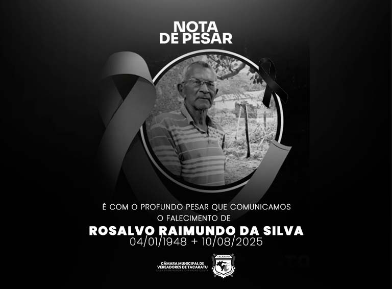 NOTA DE PESAR - ROSALVO RAIMUNDO DA SILVA